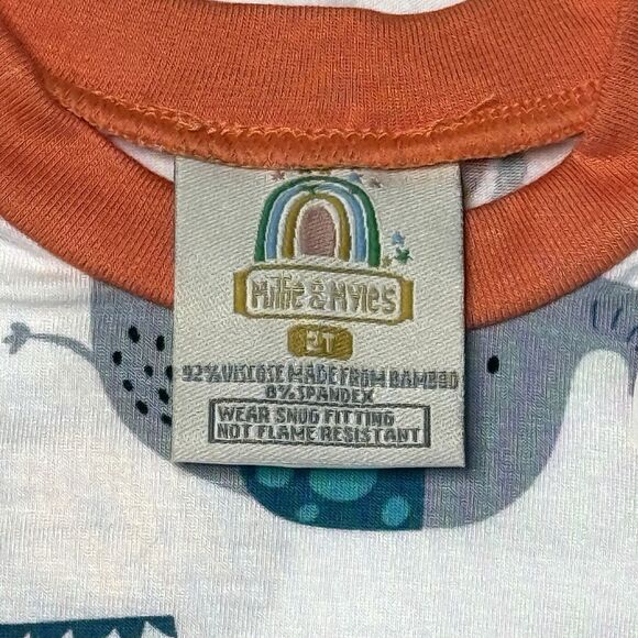 NWT  Millie & Myles Zoo Animals Print Soft Bamboo 2pc Pajamas Set Size 2T And 4T - Picture 7 of 8